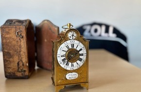 Hauptzollamt Singen: HZA-SI: Beim Zoll schlägt die Stunde - Antike Tischuhr aus dem 18. Jahrhundert beim ZOLL nicht angemeldet