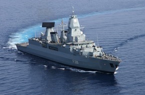 Presse- und Informationszentrum Marine: Fregatte "Hamburg" kehrt nach 28.500 gefahrenen Seemeilen vom Einsatz aus der Ägäis zurück