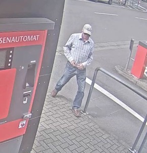POL-SBR-STADT: Unbekannter Mann spritzt ätzende Flüssigkeit in Kassenautomaten von Parkplätzen in Saarbrücken - Öffentlichkeitsfahndung nach Sachbeschädigung und gefährlicher Körperverletzung