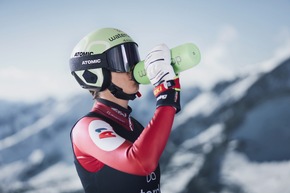 waterdrop® kompensiert CO2-Ausstoß von Skirennläuferin und Markenbotschafterin Mirjam Puchner