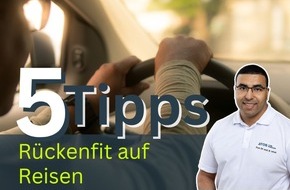 ATOS Gruppe GmbH & Co. KG: Rückenfit auf Urlaubsreisen: 5 Tipps für entspannteres Sitzen unterwegs