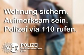 Polizei Bonn: POL-BN: Tageswohnungseinbruch in der Bonner Innenstadt - Zeugen gesucht