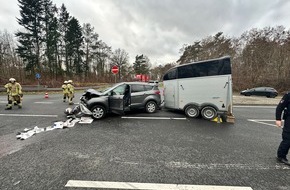 Feuerwehr Helmstedt: FW Helmstedt: Erneut Verkehrsunfall auf der B244, Helmstedt - Mariental