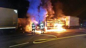 Polizeidirektion Worms: POL-PDWO: Brand eines LKW