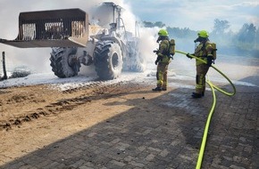 Freiwillige Feuerwehr Gangelt: FW Gangelt: Brand eines Radladers