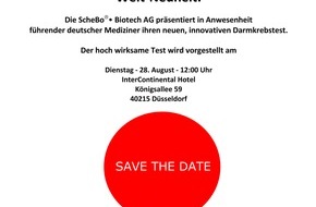ScheBo Biotech AG: Weltneuheit: ScheBo Biotech AG stellt in Kürze hochinnovativen Biomarker zur Darmkrebsvorsorge vor (BILD)