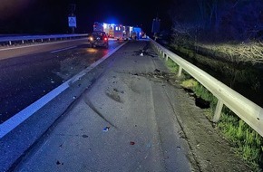 Polizeidirektion Neustadt/Weinstraße: POL-PDNW: Polizeiautobahnstation Ruchheim - Vollsperrung der A61 nach Verkehrsunfall mit mehreren verletzten Personen