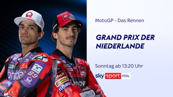 Sky Deutschland: Der MotoGP(TM) Grand Prix der Niederlande am Wochenende live und exklusiv bei Sky Sport