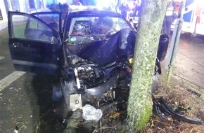 Kreispolizeibehörde Oberbergischer Kreis: POL-GM: Betrunken gegen Baum gefahren