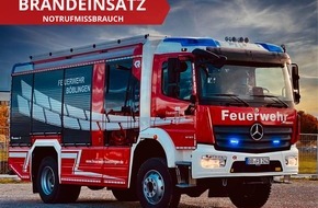 Feuerwehr Böblingen: FW Böblingen: Brand in Mehrfamilienhaus mit Menschenleben in Gefahr - Notrufmissbrauch