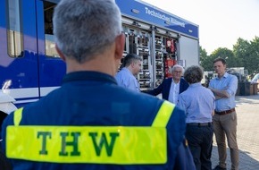 THW Landesverband Berlin, Brandenburg, Sachsen-Anhalt: THW LVBEBBST: Bundespräsident Steinmeier besucht das Technische Hilfswerk in Neuruppin