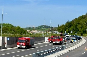 Freiwillige Feuerwehr Reichenau: FW Reichenau: Feuerwehreinsatz wegen ausgelöster Brandmeldeanlage im Tunnel Waldsiedlung, 30.04.2024, B33, Reichenau-Waldsiedlung