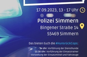 Polizeipräsidium Koblenz: POL-PPKO: Tag der offenen Tür bei den #HunsrückCops!