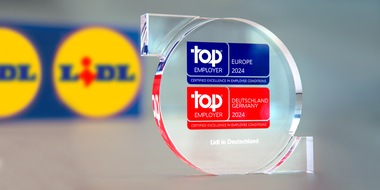 Lidl: Lidl erneut vom Top Employers Institute zertifiziert / Lidl in Deutschland erhält renommierte Auszeichnung für herausragende Mitarbeiterorientierung