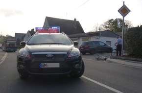 Kreispolizeibehörde Oberbergischer Kreis: POL-GM: 241019-948:  Mit verkehrsuntüchtigem Fahrrad verunfallt