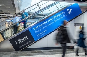 Media Frankfurt GmbH: Smartes Waytising von Media Frankfurt und Uber: Der neue Uber-Abholbereich am Flughafen Frankfurt