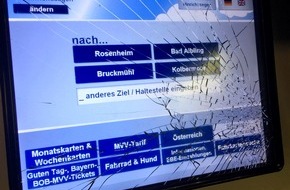 Bundespolizeidirektion München: Bundespolizeidirektion München: 7.000 Euro Schaden durch mutwillige Zerstörung - Bundespolizei ermittelt Tatverdächtige