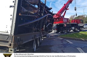Feuerwehr München: FW-M: Lkw sorgt für umfangreiche Sperrung (Westpark)