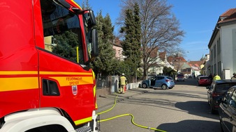 Brand- und Katastrophenschutz der Stadt Speyer: FW Speyer: Verkehrsunfall St.-German-Stra&szlig;e
