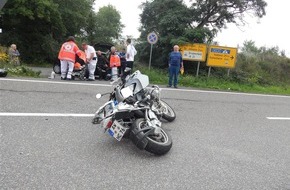 Polizeidirektion Mayen: POL-PDMY: Schwerverletzter Motorradfahrer nach Verkehrsunfall
