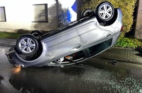 Polizei Coesfeld: POL-COE: Dülmen, Rorup, Hauptstraße/ Auto überschlägt sich
