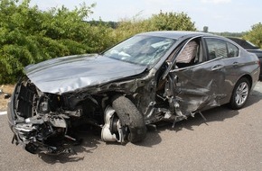 Polizeidirektion Ludwigshafen: POL-PDLU: Hanhofen - B 39 nach Unfall für eineinhalb Stunden gesperrt (46-0808)