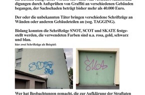 Polizeipräsidium Mittelfranken: POL-MFR: (688) Zahlreiche Graffiti angebracht - Polizei sucht Zeugen und hat Belohnung ausgesetzt