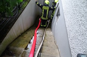 Freiwillige Feuerwehr Reichenau: FW Reichenau: Starker Dauerregen sorgt für weitere Feuerwehreinsätze, Reichenau-Waldsiedlung, 01.06.2024
