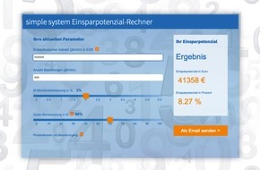 simple system GmbH & Co.KG: Pressemitteilung: Einsparpotenzial bei der indirekten Beschaffung berechnen - simple system führt Prozesskostenrechner ein