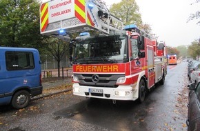 Feuerwehr Dinslaken: FW Dinslaken: Aufmerksame Nachbarn alarmierten die Feuerwehr