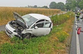 Polizei Mettmann: POL-ME: Auf regennasser Fahrbahn der B7 in den Gegenverkehr geraten - Unfall verursachte große Verkehrsstörungen - Mettmann - 1907063