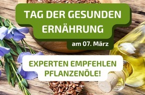 OVID Verband der ölsaatenverarbeitenden Industrie in Deutschland e. V.: Wissenschaftler empfehlen gesunde Pflanzenöle in der Ernährung