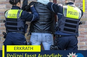 Polizei Mettmann: POL-ME: Auf frischer Tat: Polizei fasst Autodieb - 2506087