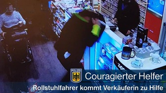 Bundespolizeidirektion München: Bundespolizeidirektion München: Couragierter Helfer - Rollstuhlfahrer greift ein
