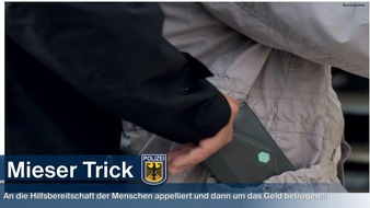 Bundespolizeiinspektion Kiel: BPOL-KI: Achtung Trickbetrüger in Zügen der DB AG unterwegs
