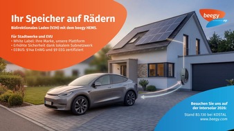 beegy GmbH: beegy und KOSTAL b&uuml;ndeln Kompetenzen auf der Intersolar / Gemeinsamer Messeauftritt r&uuml;ckt bidirektionales Laden in den Fokus