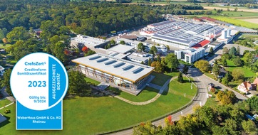 WeberHaus GmbH & Co. KG: PM: WeberHaus mit CrefoZert ausgezeichnet