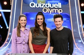 ARD Das Erste: TV-Ehepaar gegen den "Quizduell-Olymp": Jennifer Sieglar und Tim Schreder bei Esther Sedlaczek / "Quizduell-Olymp" am Freitag, 1. März, 18:50 Uhr im Ersten