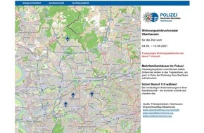 Polizeipräsidium Oberhausen: POL-OB: #Wohnungseinbruchsradar für Oberhausen