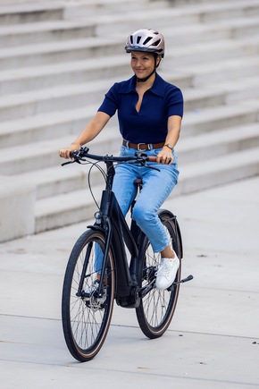 Sicher geschützt mit dem E-Bike unterwegs.