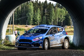 M-Sport Ford fährt bei Rallye Finnland aufs WRC2-Podium und baut Rekordserie an Marken-WM-Punkten weiter aus