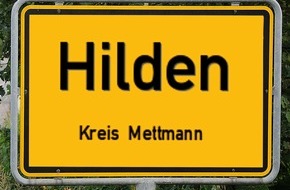 Polizei Mettmann: POL-ME: Ortseingangsschild wurde abmontiert und gestohlen - Hilden - 2112128