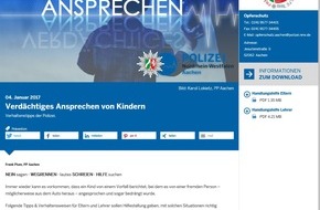 Polizei Aachen: POL-AC: Verdächtiges Ansprechen von Kindern; Kripo ermittelt; sensibilisieren - nicht verängstigen; Kinder reagierten gut