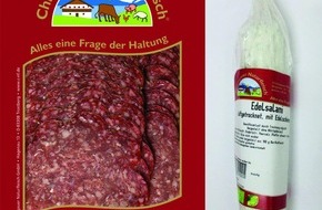 Chiemgauer Naturfleisch GmbH: Chiemgauer Naturfleisch ruft zwei Salami-Produkte zurück