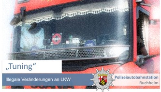 Polizeidirektion Neustadt/Weinstraße: POL-PDNW: LKW Kontrollen - unzulässige Beleuchtungseinrichtungen