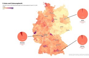 Motointegrator: Autonation im Wandel: Studie zeigt große regionale Unterschiede bei Zulassungen von E-Autos