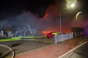 FW-RD: Unruhiger Jahreswechsel für die Feuerwehren im Kreis Rendsburg-Eckernförde