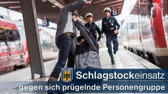 Bundespolizeidirektion München: Bundespolizeidirektion München: Schlagstockeinsatz am Hauptbahnhof - Bundespolizei trennt prügelnde Gruppe