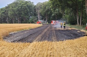 Kreisfeuerwehr Rotenburg (Wümme): FW-ROW: Brennt Feldrand nahe Drögenbostel