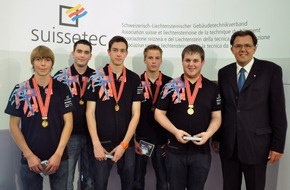 suissetec - Schweizerisch-Liechtensteinischer Gebäudetechnikverband: Champions suisses sacrés dans les métiers de la technique du bâtiment